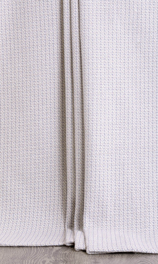 Textured Cotton Home Décor Fabric By the Metre (Gray/ White)