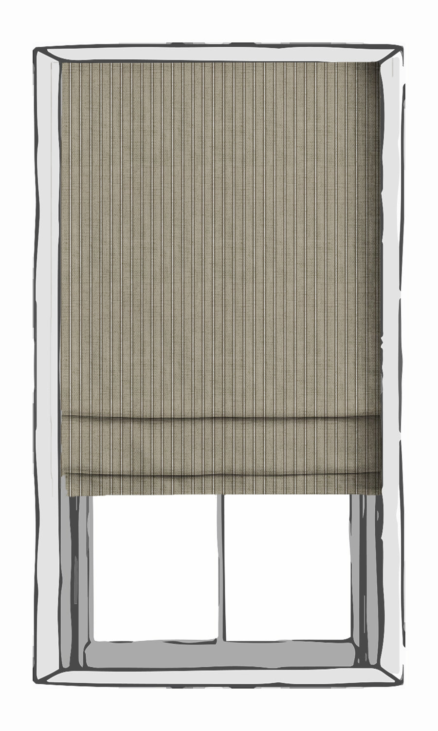 Geometric Print Blinds (Beige/ Brown) Extra Long Short Wide