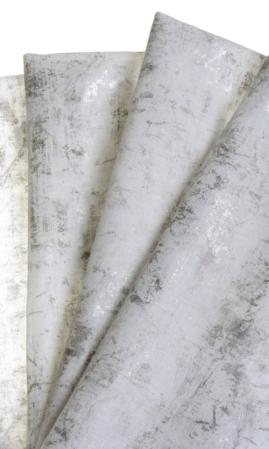 Sheer Roman Blinds & Window Shades (White/ Metallic Silver/ Grey)