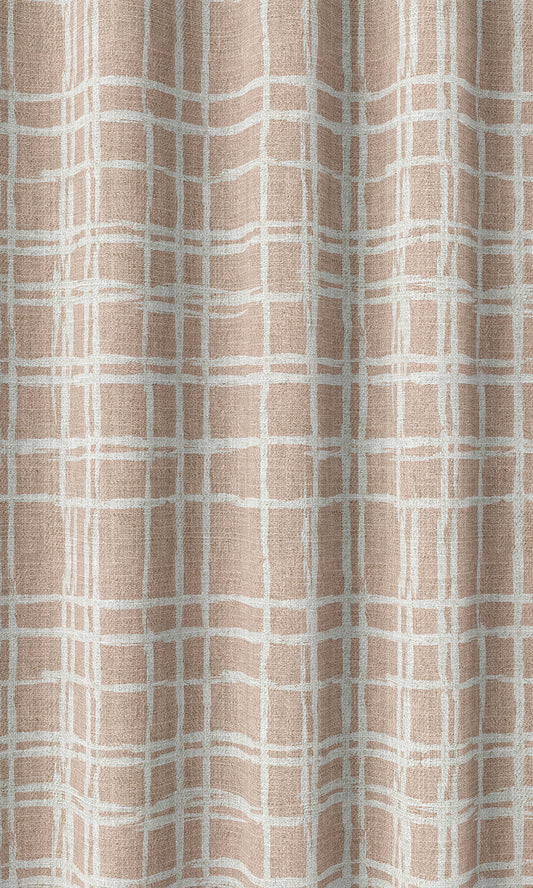 Abstract Print Home Décor Fabric By the Metre (Blush Pink/ White)