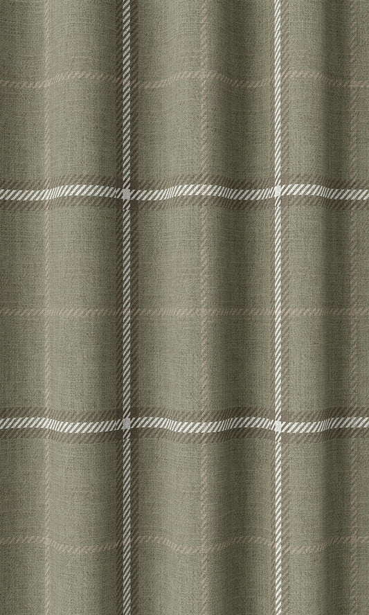 Check Patterned Blinds (Olive Green)