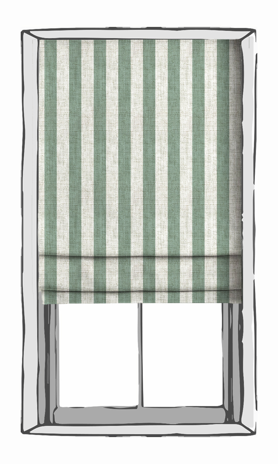 Striped Fabric Material By the Metre (Egg Blue/ White)