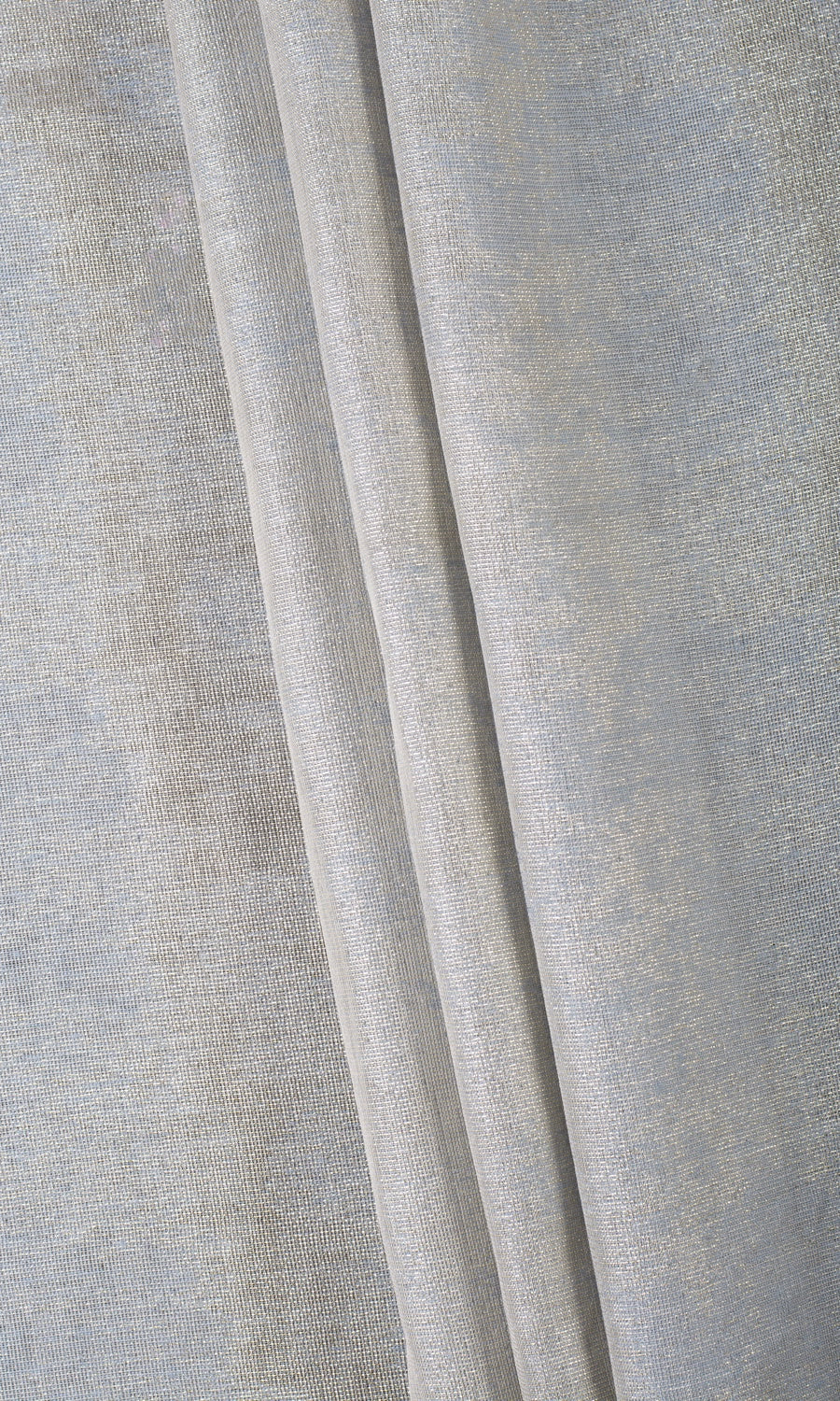 Metallic Accents Semi-Sheer Fabric Material By the Metre (Gray/ Gold)
