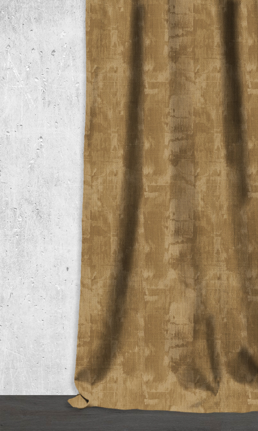 Watercolor Effect Striped Window Treatments Fabric Sample (Brown/ Beige)