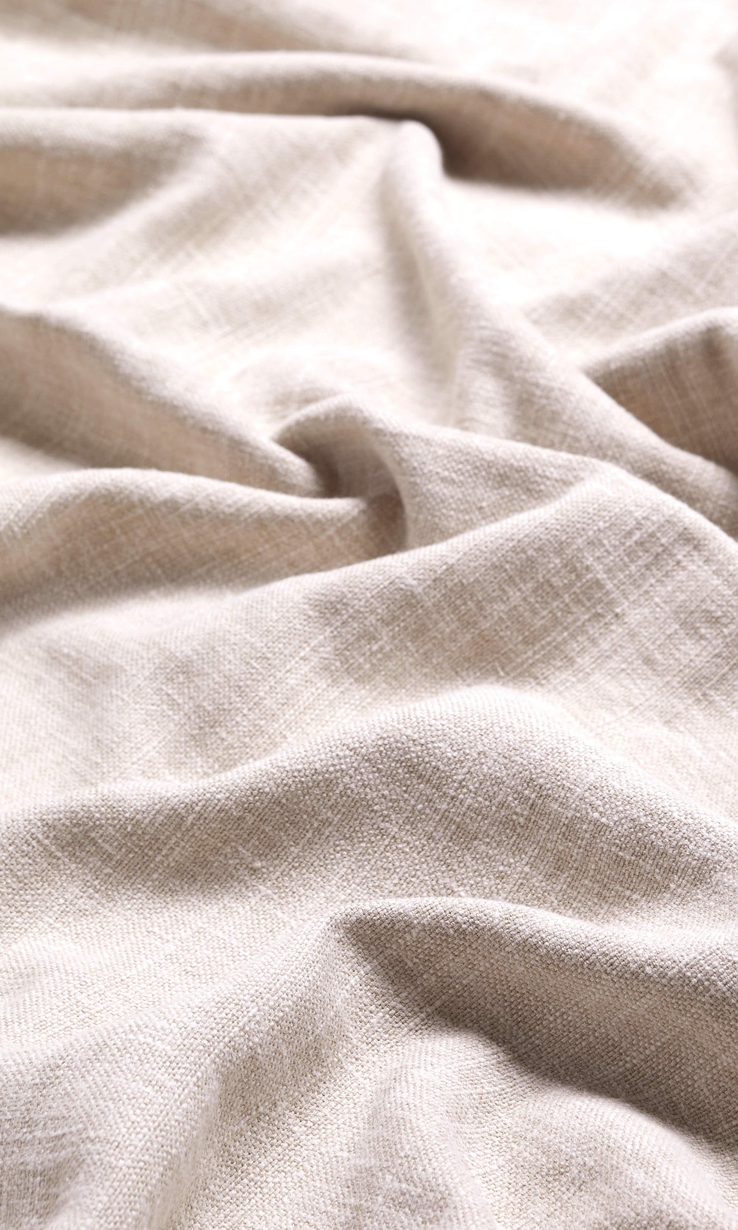 Linen-Cotton Blend  Flat, Plain, Fake, Faux, European Relaxed Roman Blinds (Cream/ Beige)