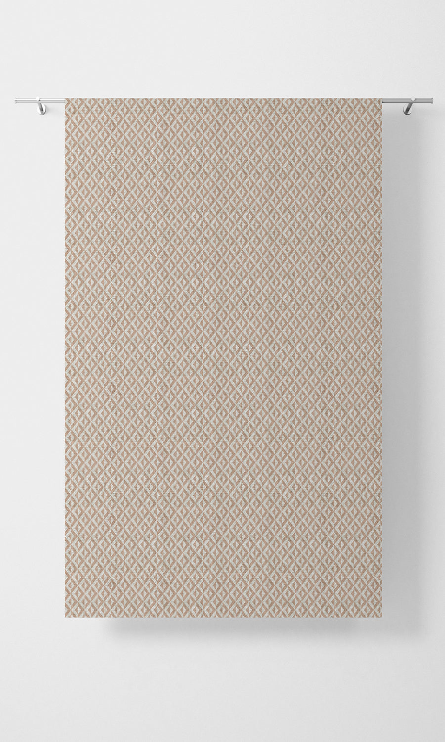 Geometric Print Home Textile Fabric Material By the Metre (Blush Pink/ White)