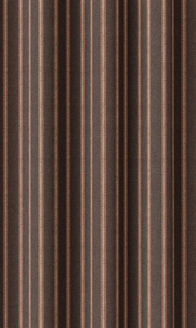 Modern Striped Home Textile Fabric Material Sample (Wine/ Coffee)