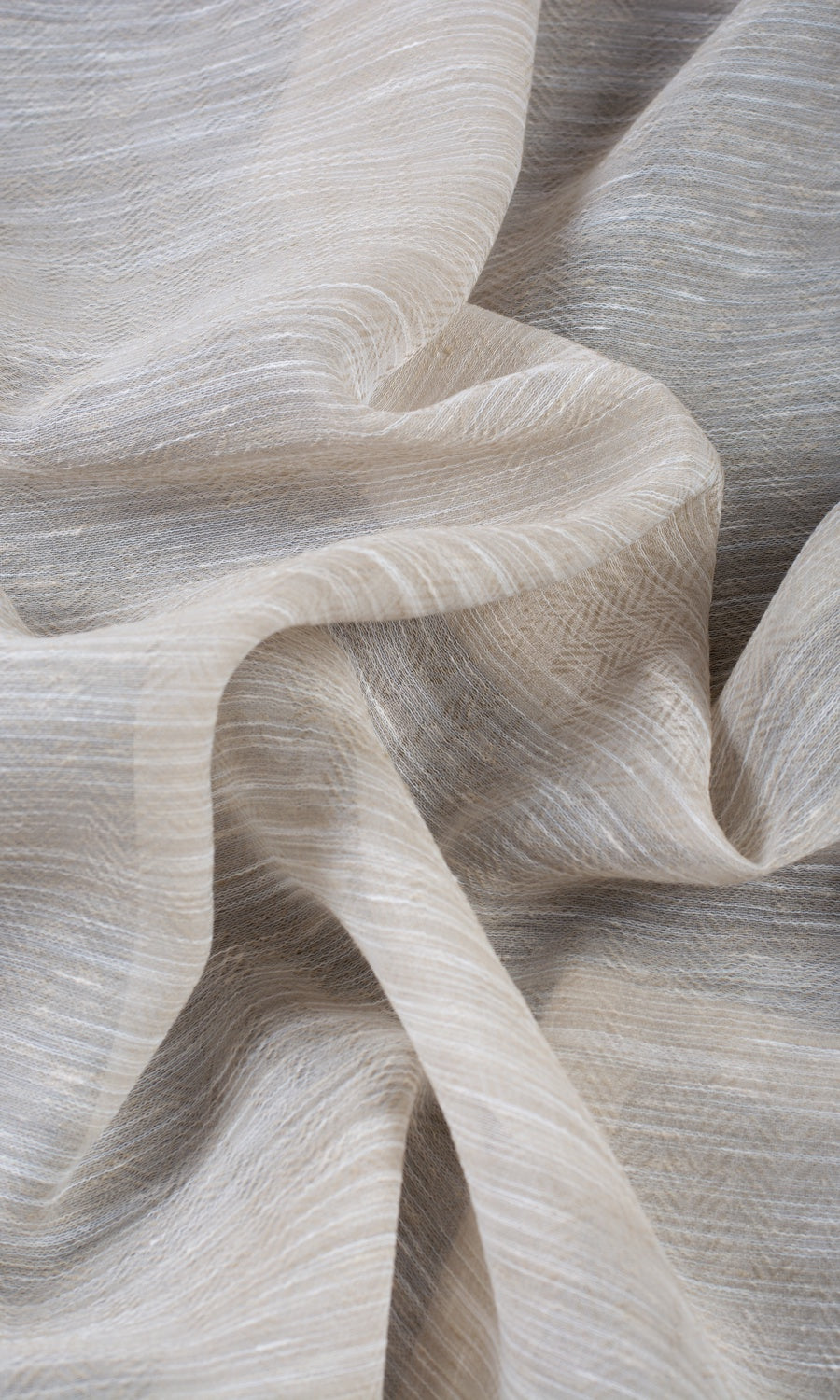 Textured Sheer Roman Blinds & Window Shades (Greige/ Cream)