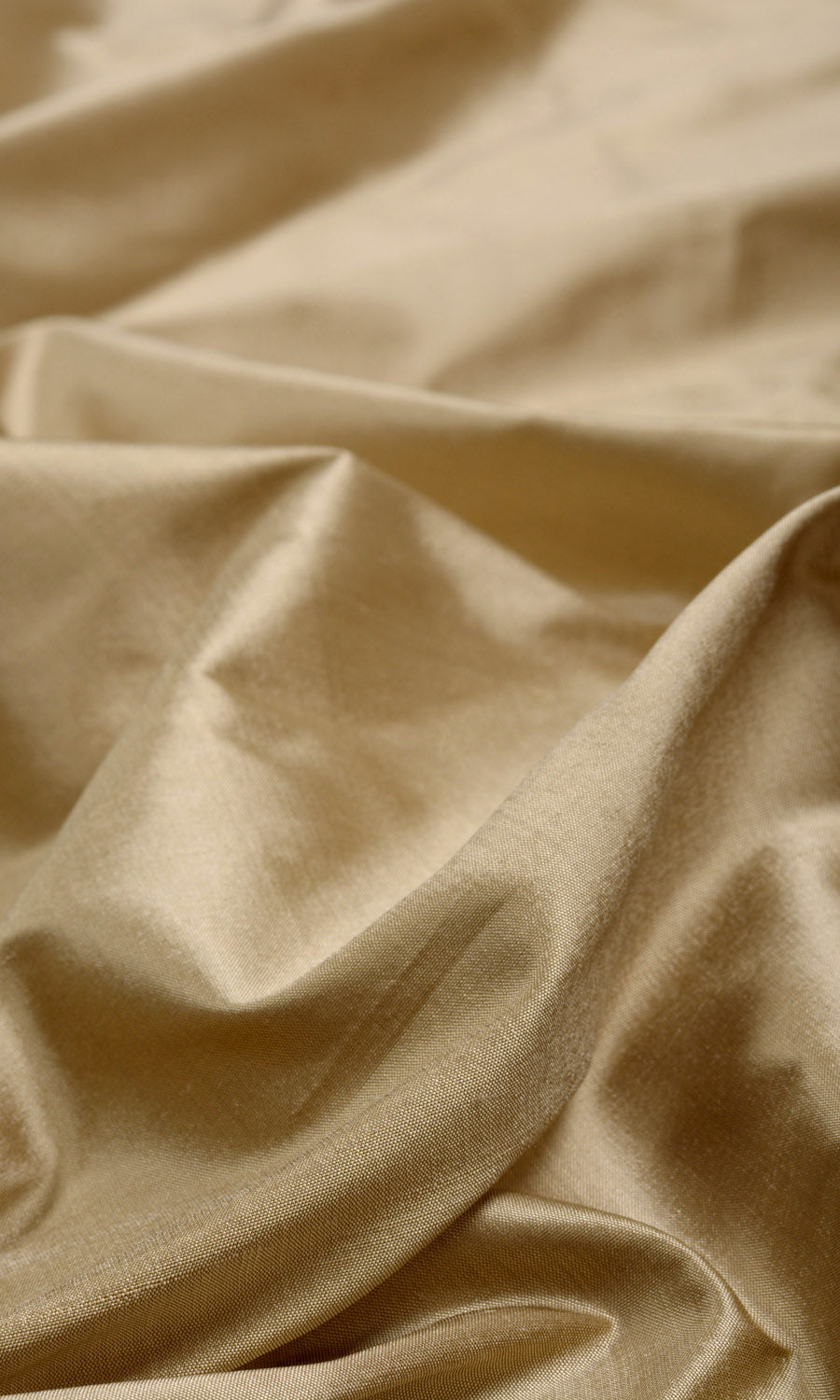 Shantung Silk Home Textile Fabric Material By the Metre (Golden Beige/ Ochre Yellow)