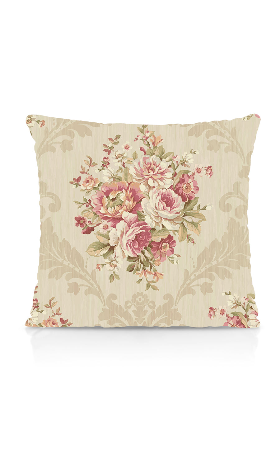 Dimout Floral Fabric Blinds (Pink/ Creamy-Beige) Extra Long Short Wide
