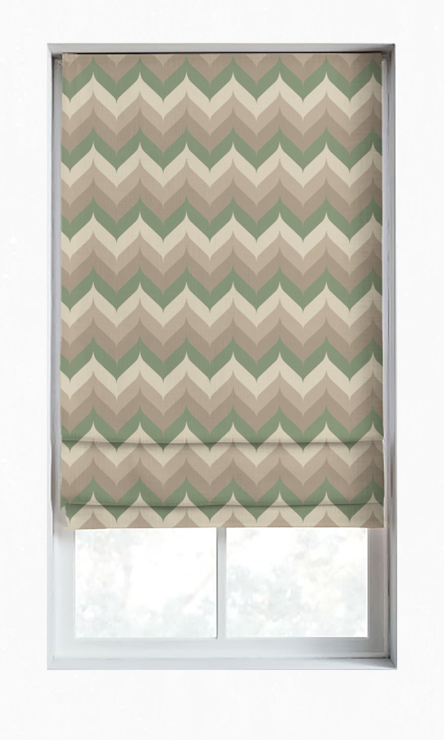 Light Blocking Shades (Green/ Grey) for Living, Bedroom, Kitchen, Bathroom