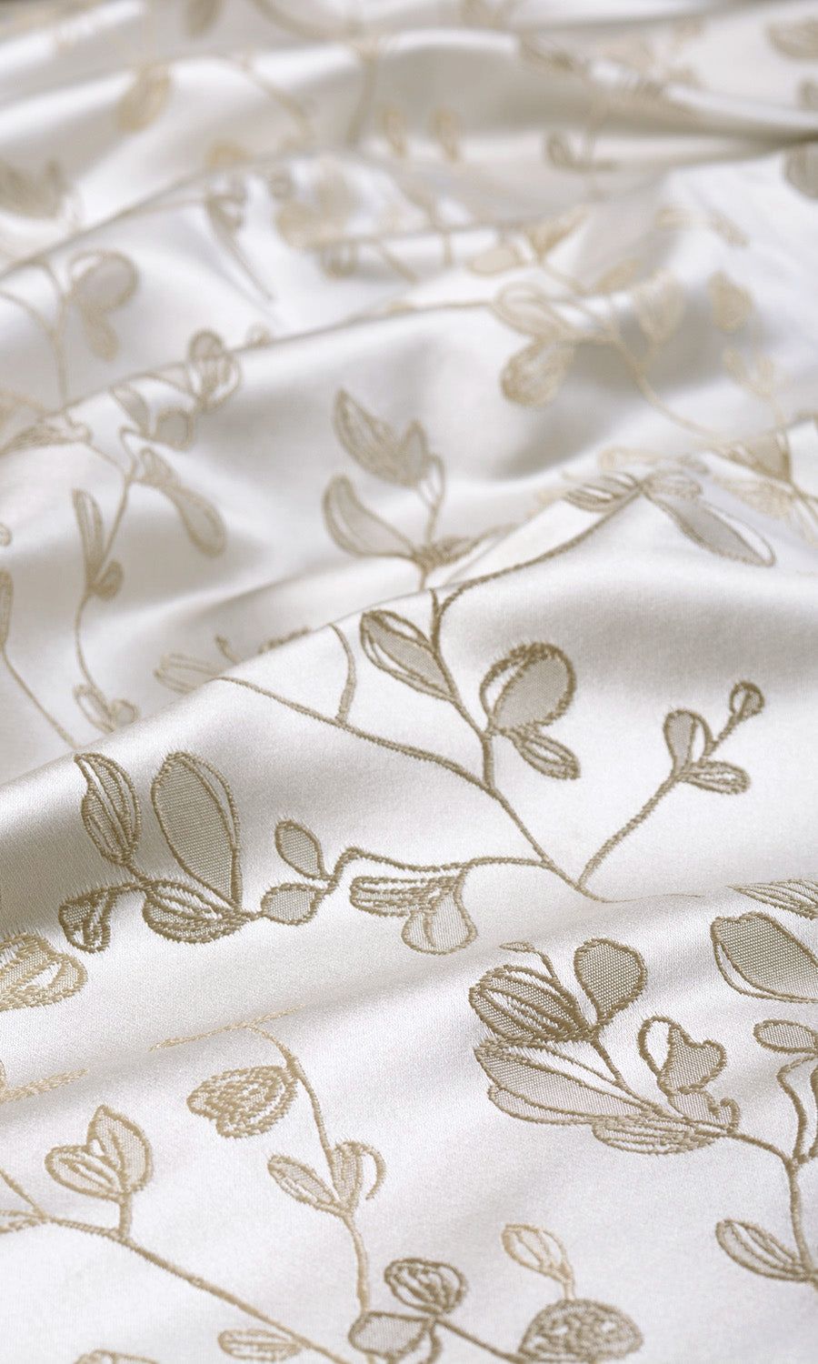 Floral Fabric By the Metre for Roman Blinds & Shades (Cream/ Beige)
