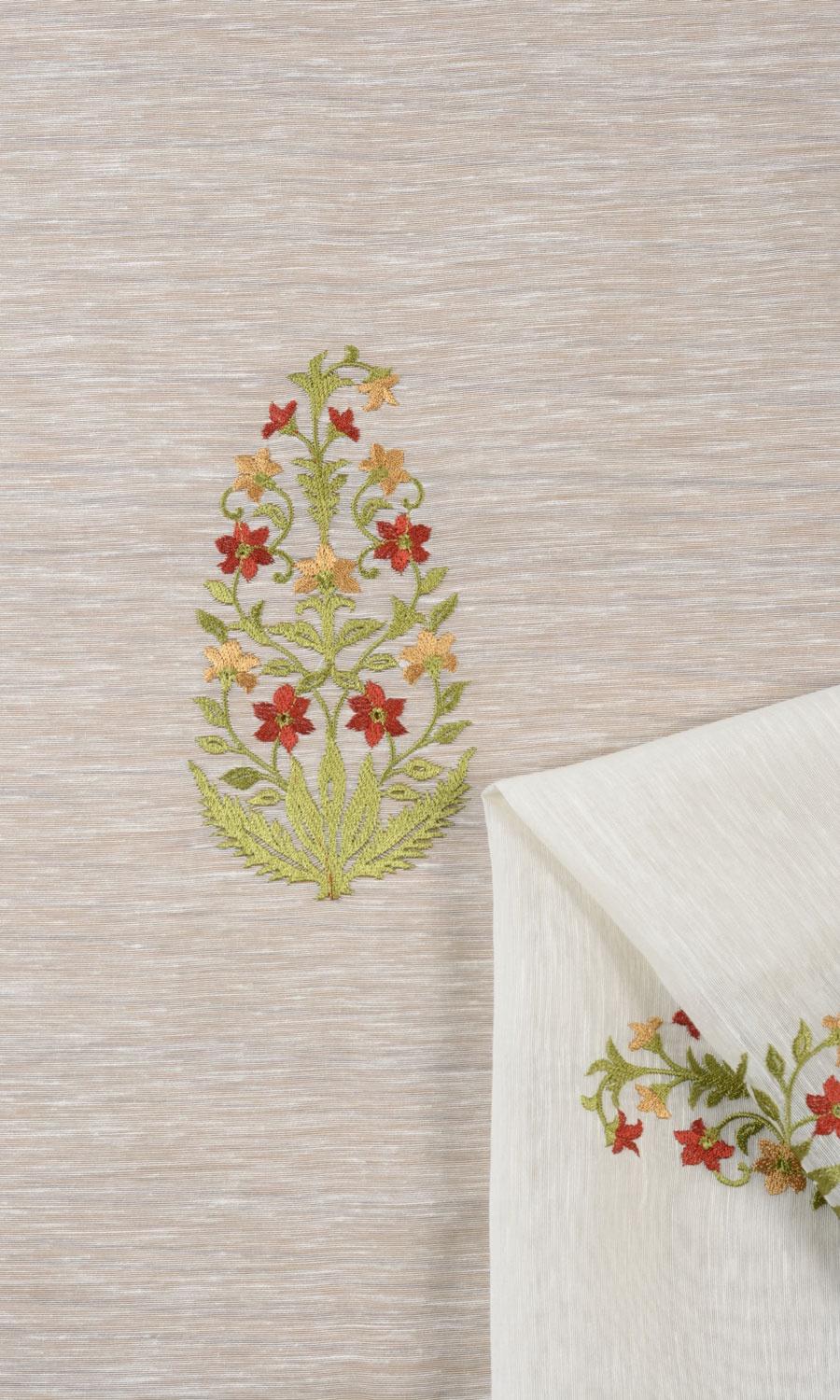 Sheer Floral Paisley Blinds (Cream/ Green/ Red/ Orange) for Living, Bedroom, Kitchen, Bathroom