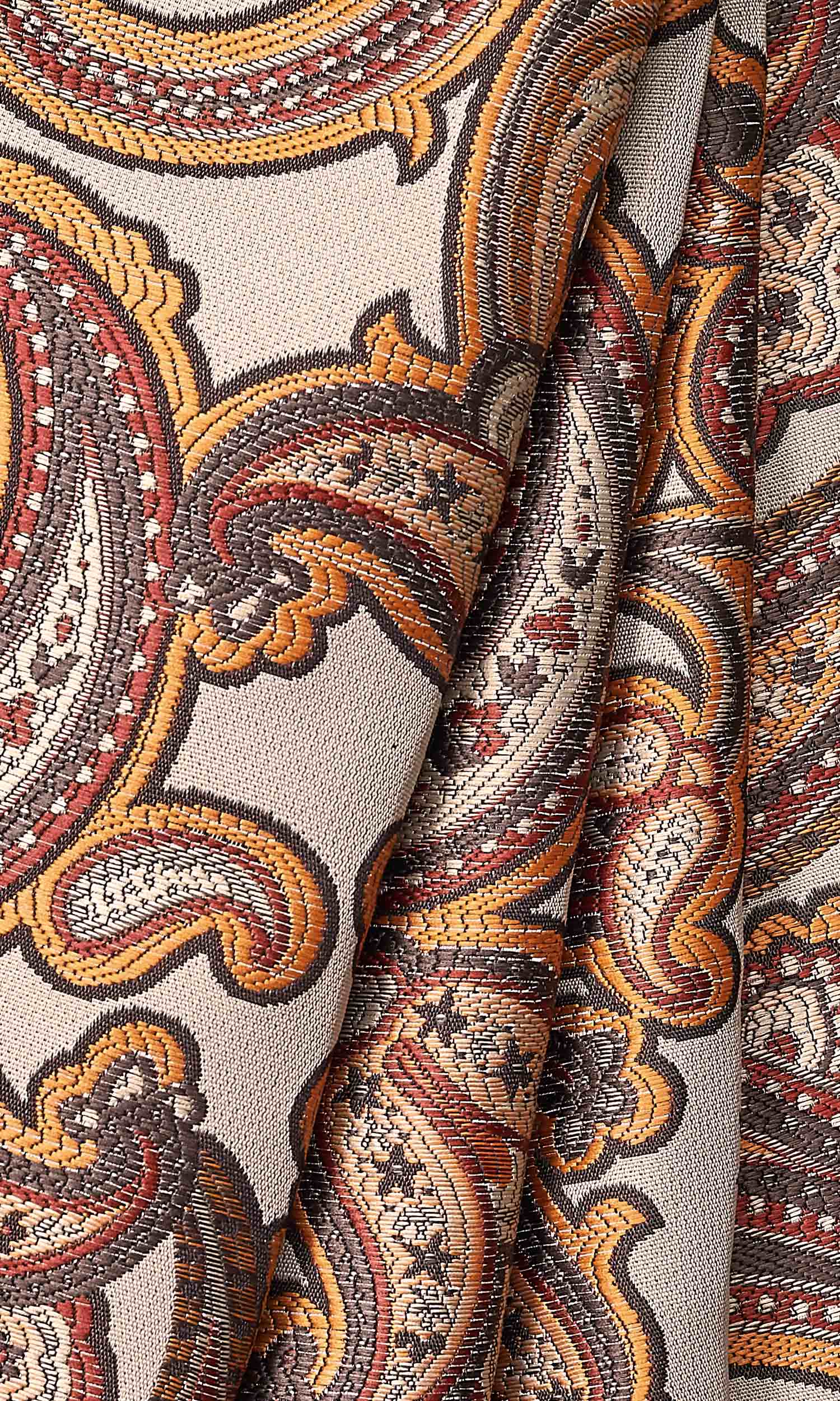 Paisley Shades (Brown/ Russet Red/ Deep Yellow) for Living, Bedroom, Kitchen, Bathroom