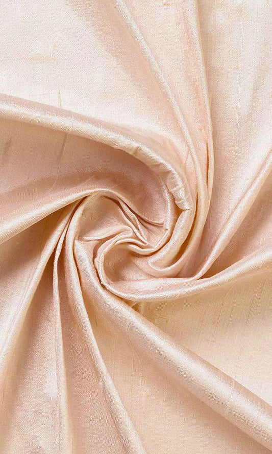 Dupioni Silk Home Décor Fabric By the Metre (Peach/ Coral Pink)