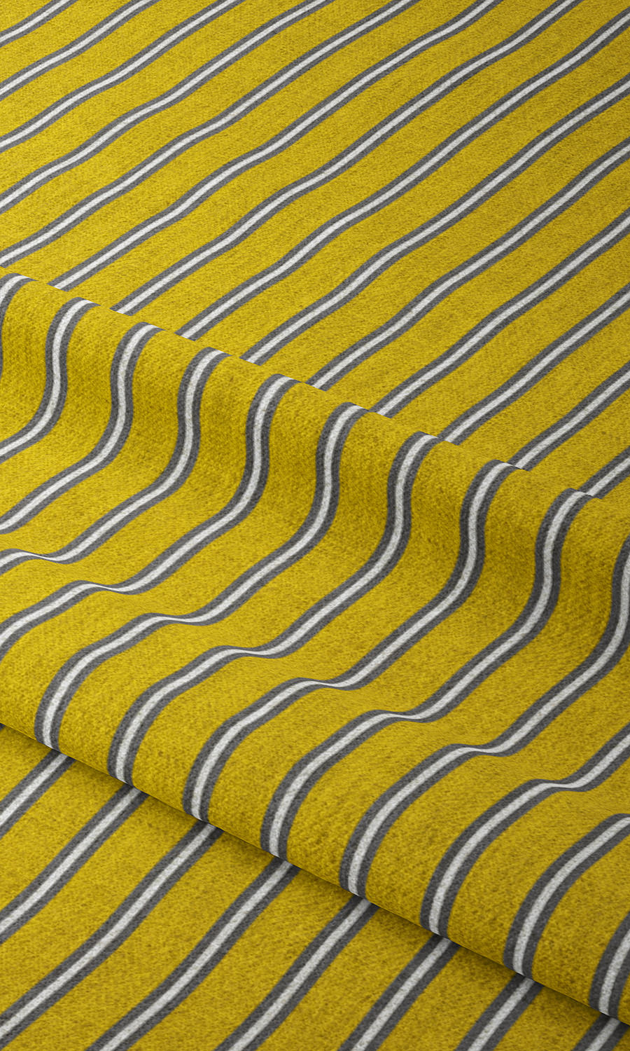 Striped Home Textile Fabric Material Sample (Sunflower Yellow)