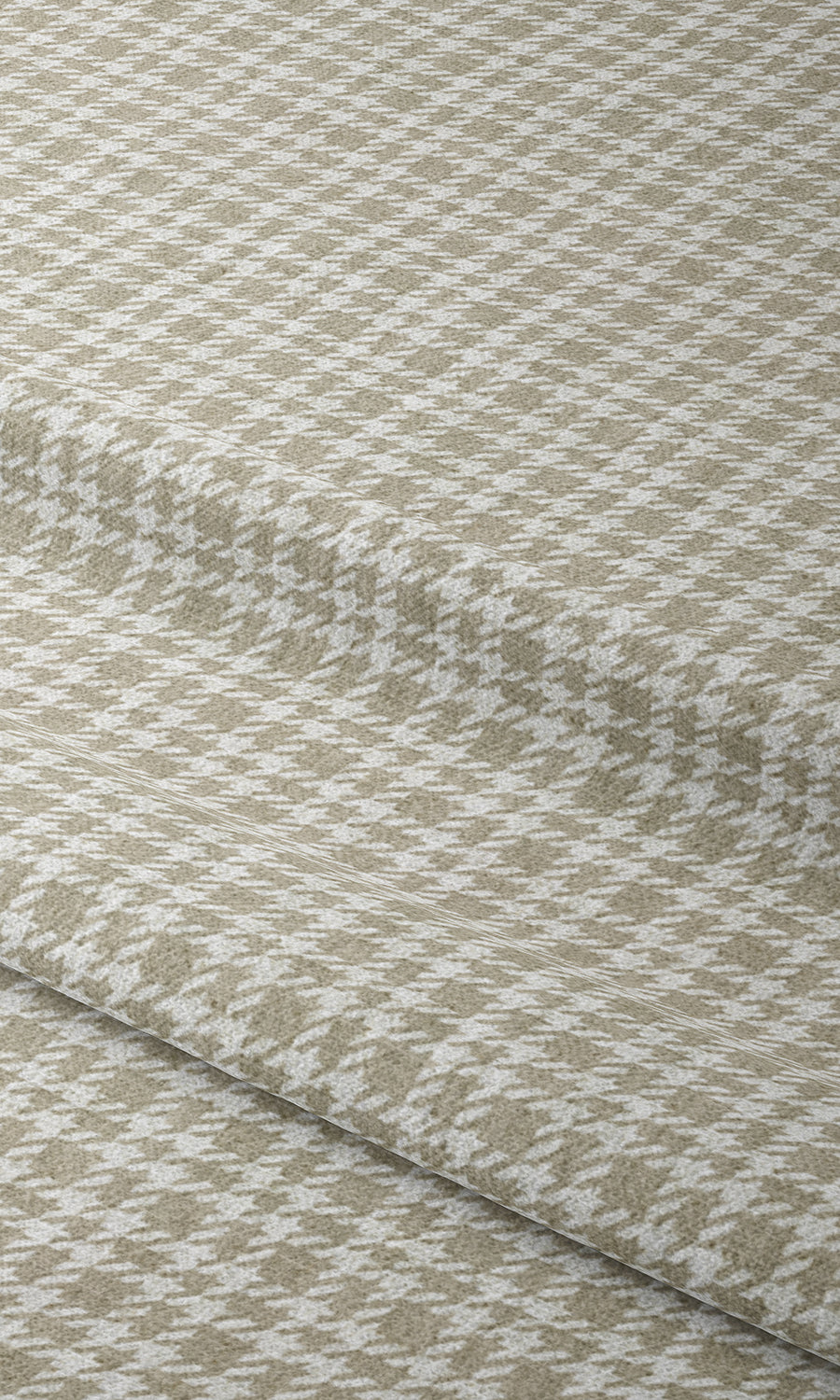 Striped Window Treatments Fabric Sample (Sand Beige/ White)