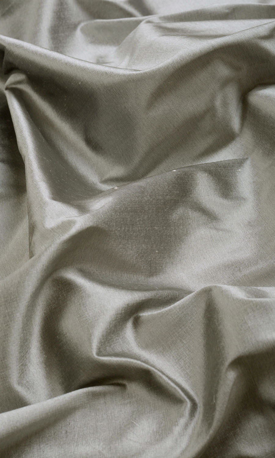 Shantung Silk Fabric Blinds (Steel Grey) Extra Long Short Wide