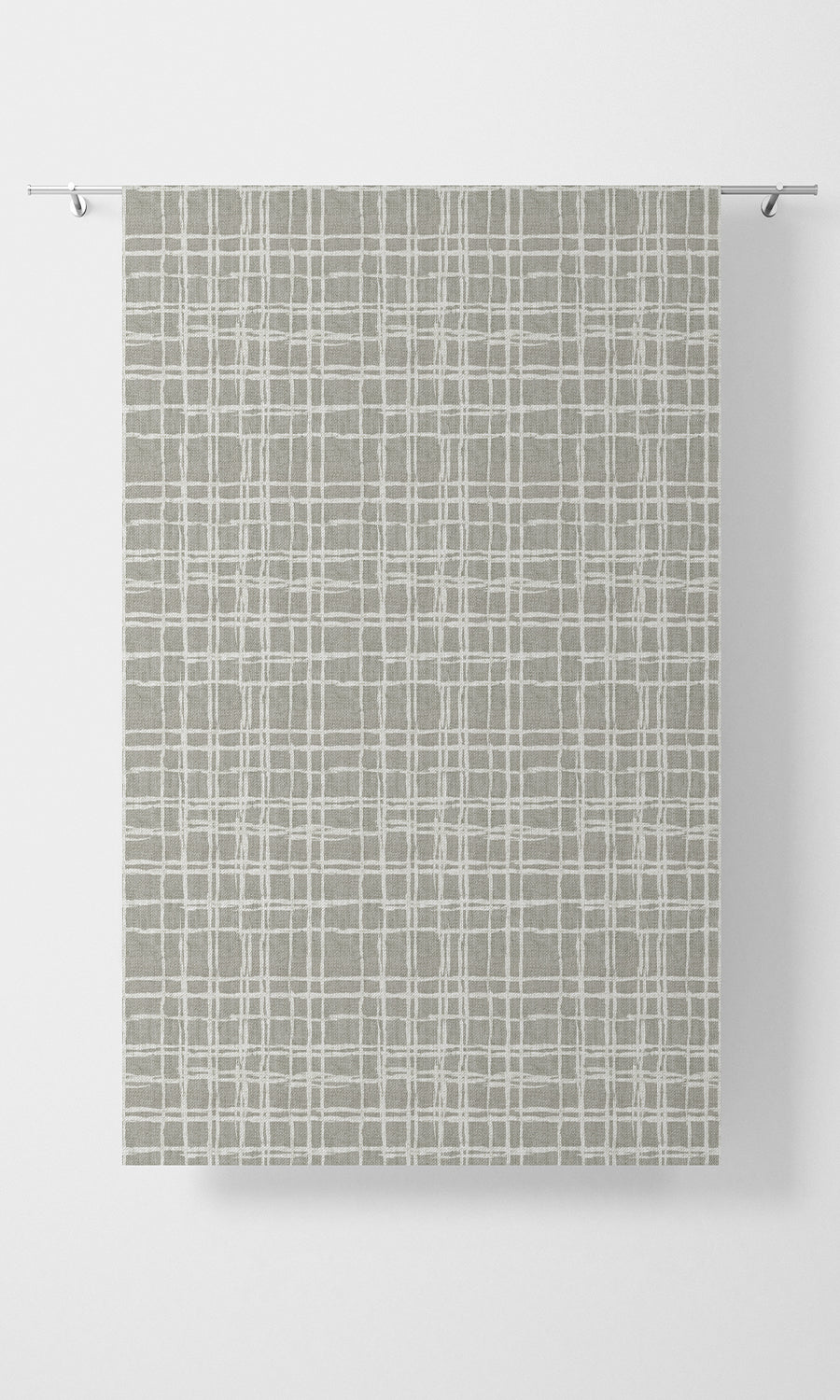 Abstract Patterned Home Textile Fabric Material By the Metre (Grey/ White)