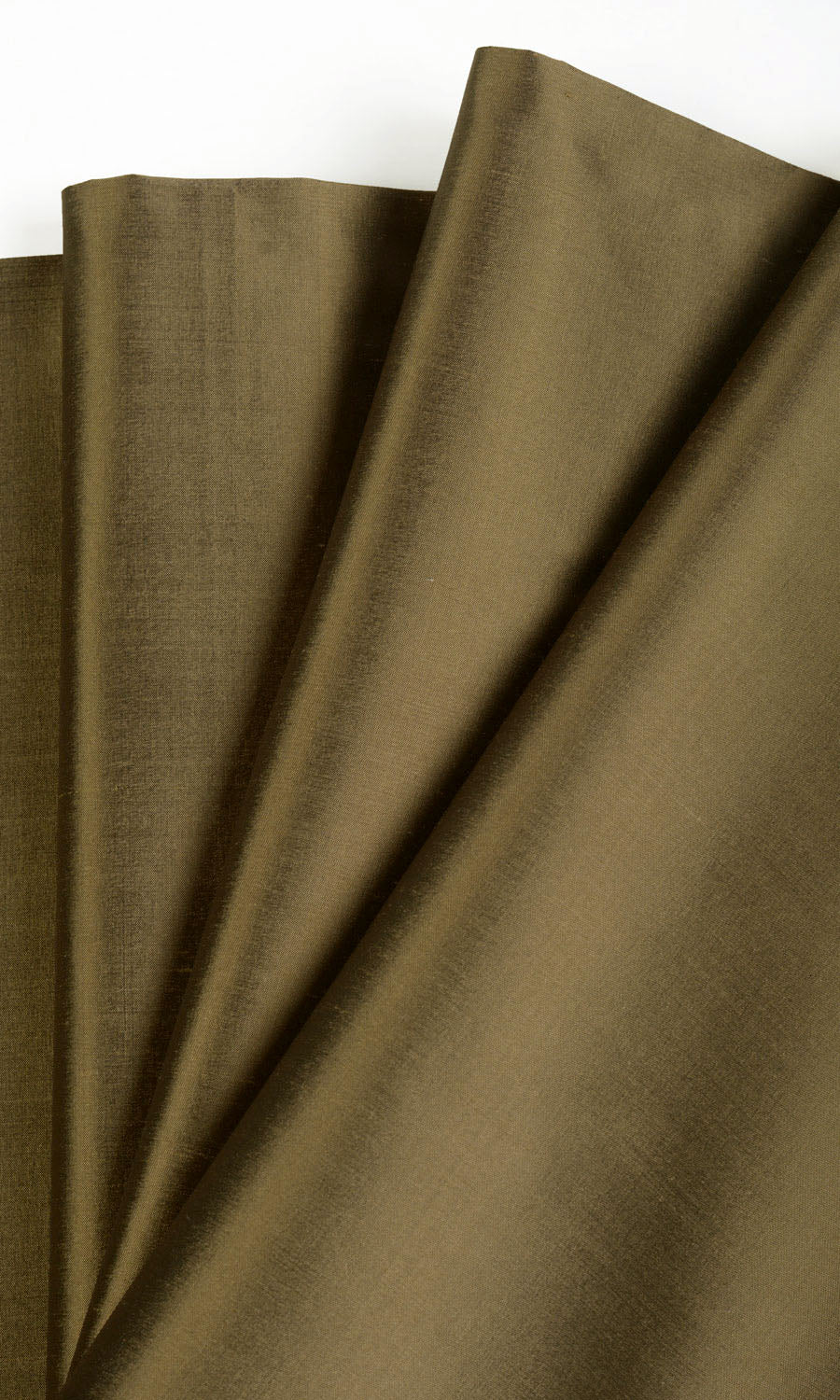 Shantung Silk Fabric Material By the Metre (Dark Olive Green)