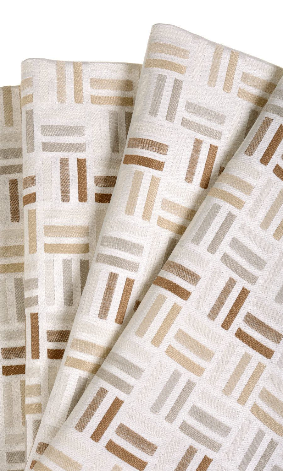 Woven Print Home Textile Fabric Material By the Metre (Beige/ Brown)