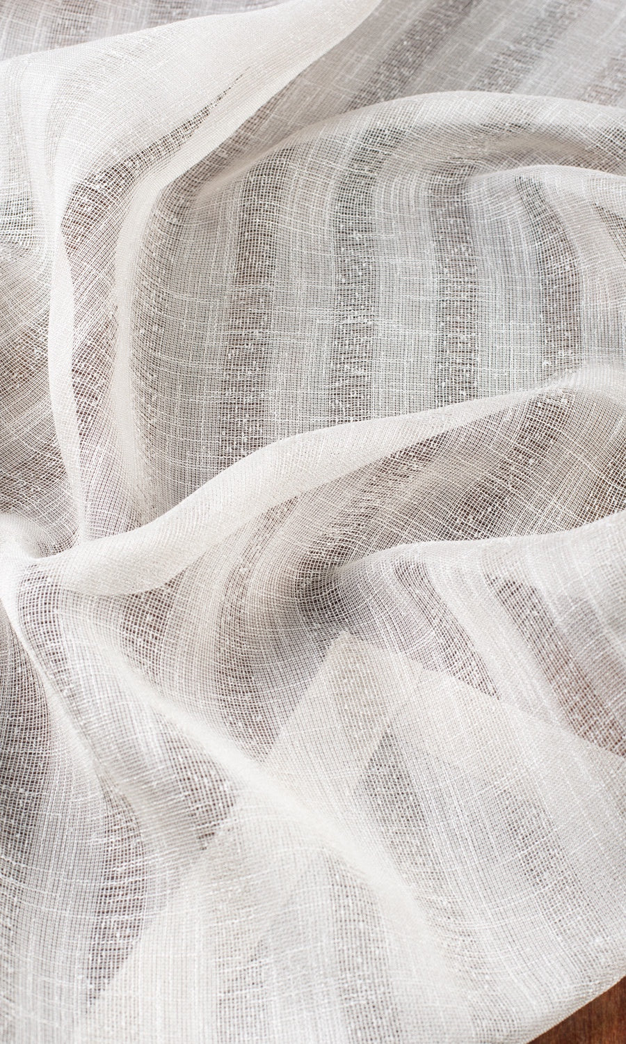 Striped Sheer Roman Blinds & Window Shades (White/ Cream)