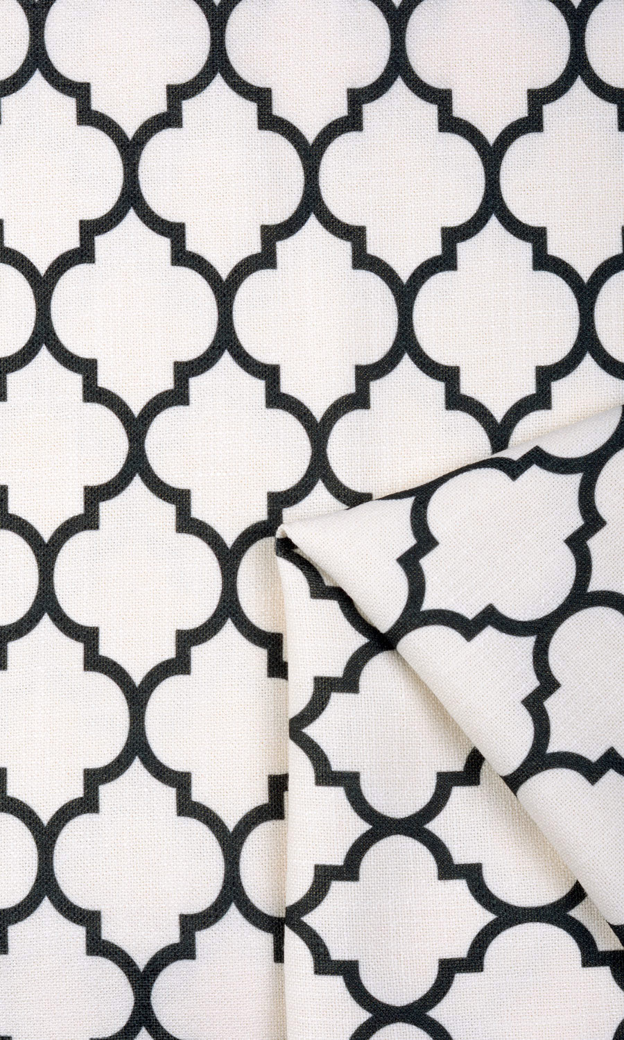 Moroccan Tiled Flat, Plain, Fake, Faux, European Relaxed Roman Blinds (Cream/ Black)