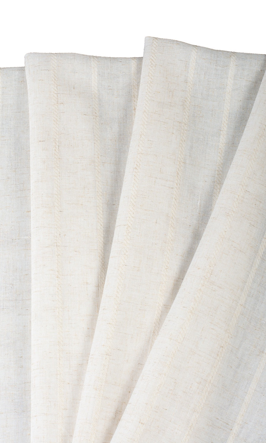Striped Sheer Made-to-Measure Roman Blinds (Cream/ Ivory)