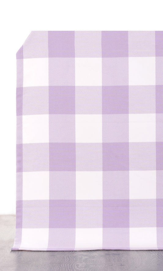 Buffalo Plaid Home Décor Fabric By the Metre (Pale Purple/ White)