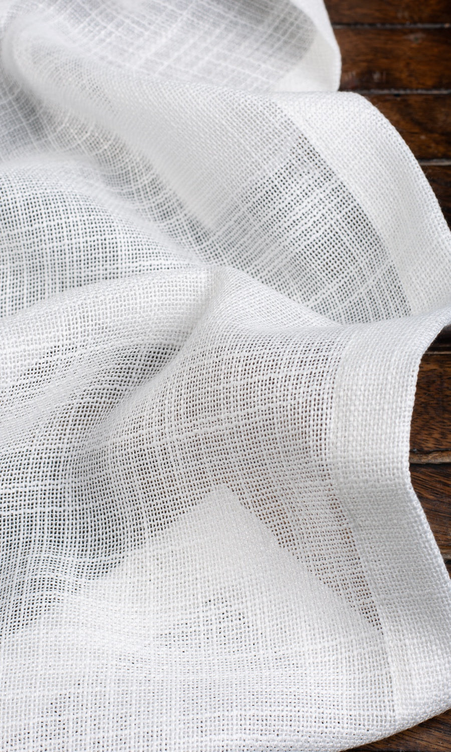 Textured Sheer Flat, Plain, Fake, Faux, European Relaxed Roman Blinds (White)