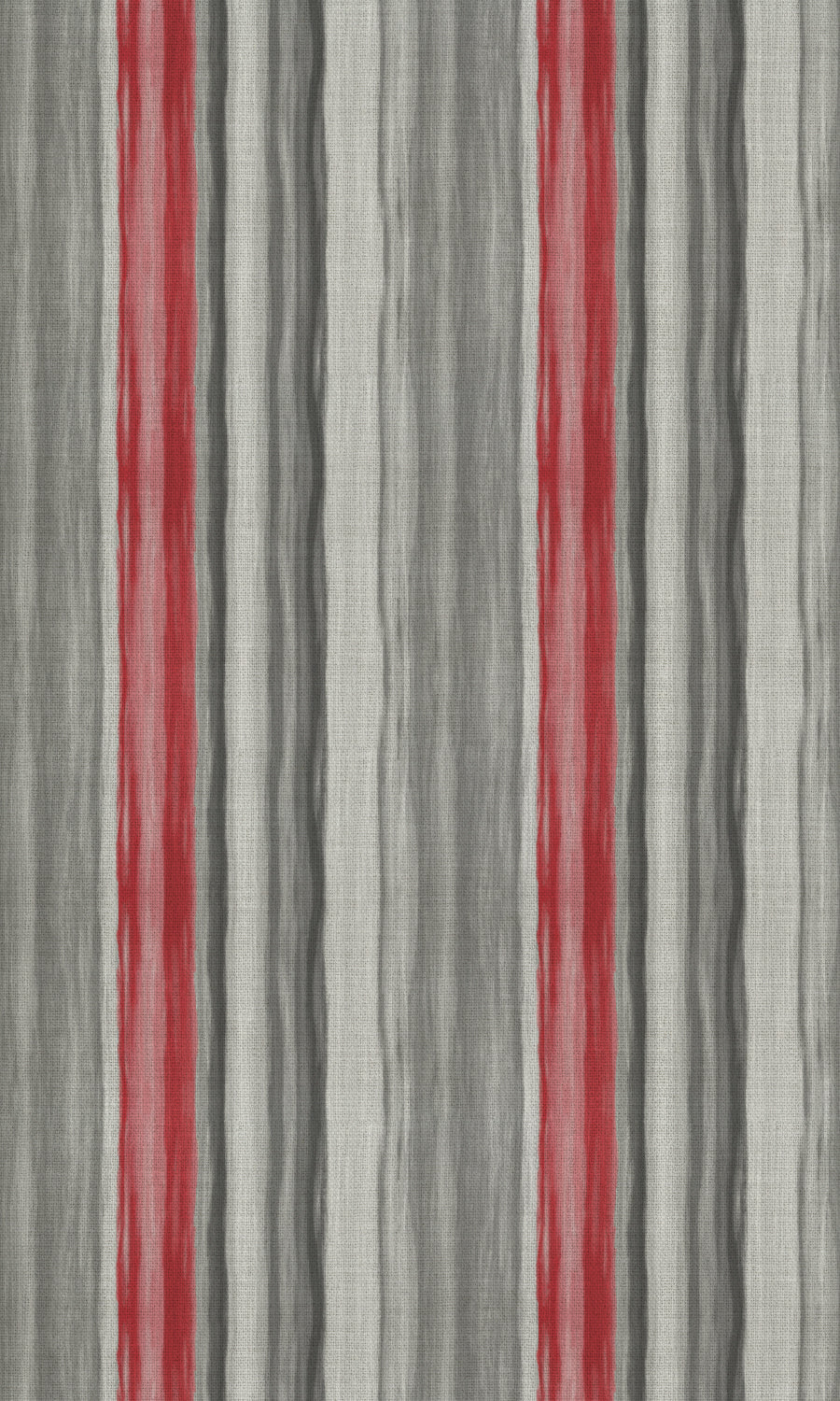 Modern Striped Free Fabric Material Sample (Grey/ Red)