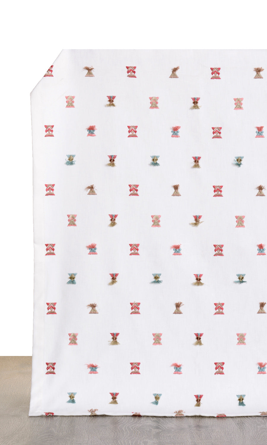 Embroidered Any Size Style Roman Blinds (Red/ Pink/ Blue/ White)