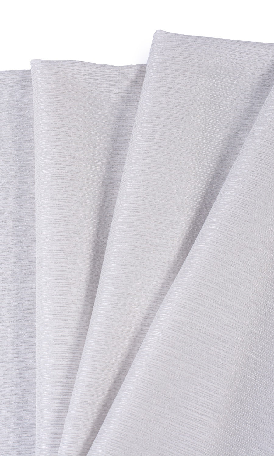 Striped Semi-Sheer Shades (Silver Grey) Extra Long Short Wide