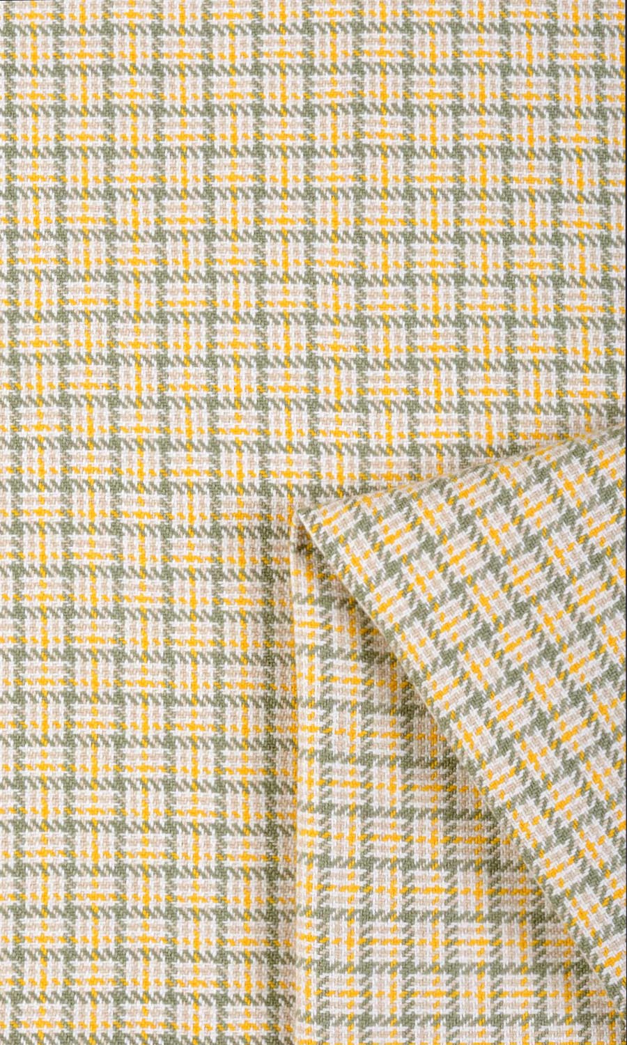 Basketweave Fabric By the Metre for Roman Blinds & Shades (Yellow/ Gray/ White)