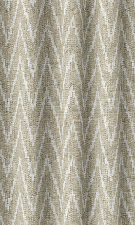 Houndstooth Print Home Décor Fabric By the Metre (Beige/ White)