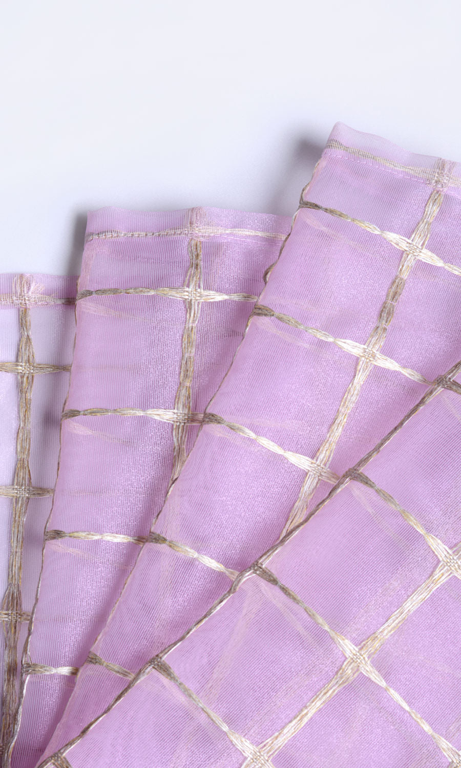 Embroidered Sheer Roman Shades (Pink/ Gold) for Living, Bedroom, Kitchen, Bathroom
