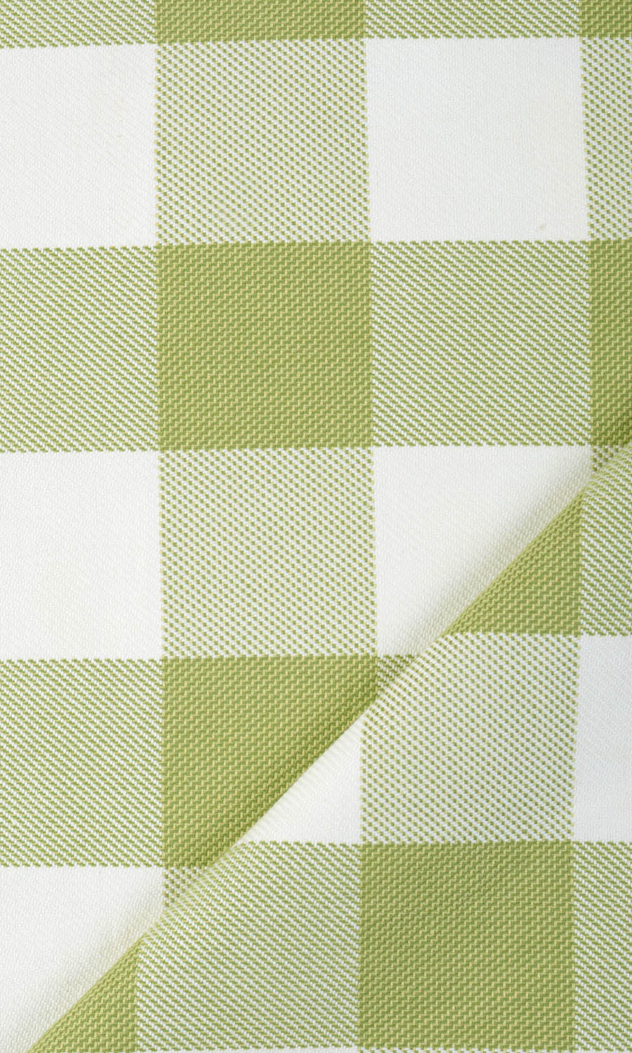 Buffalo Check Window Treatments Fabric By the Metre (Olive Green/ White)
