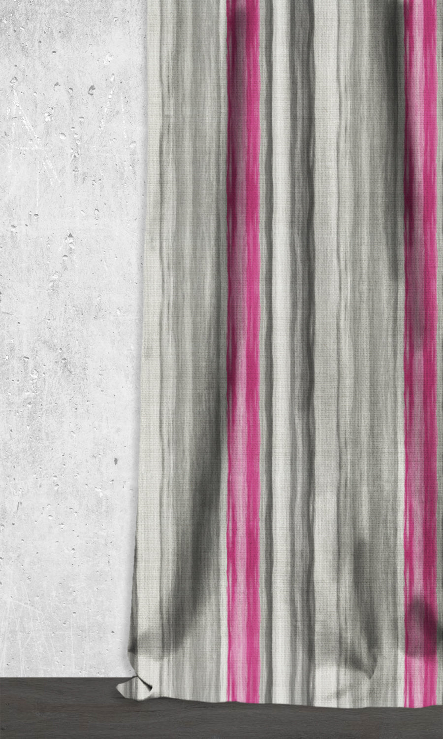 Watercolor Effect Striped Shades (Grey/ Pink) for Living, Bedroom, Kitchen, Bathroom