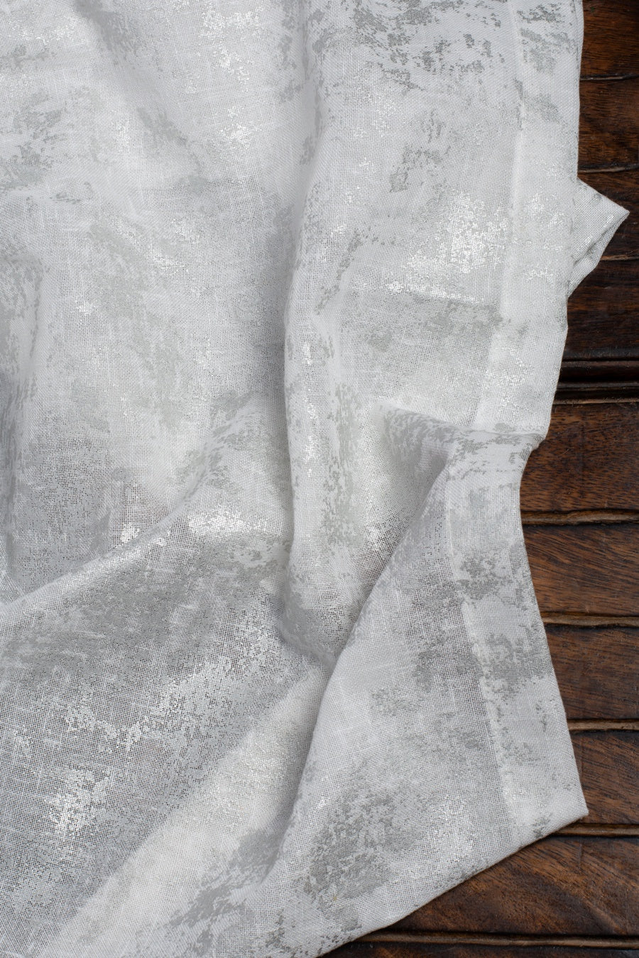 Metallic Accents Semi-Sheer Made-to-Measure Roman Blinds (White)