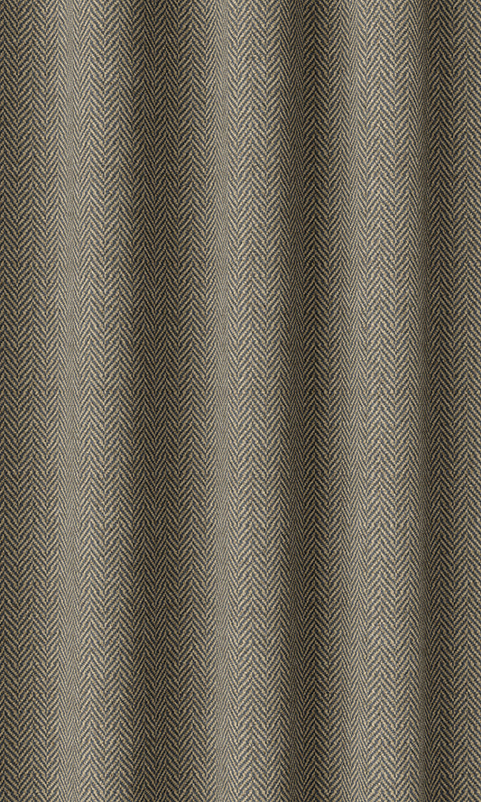 Herringbone Textured Home Décor Fabric By the Metre (Warm Grey/ Brown)