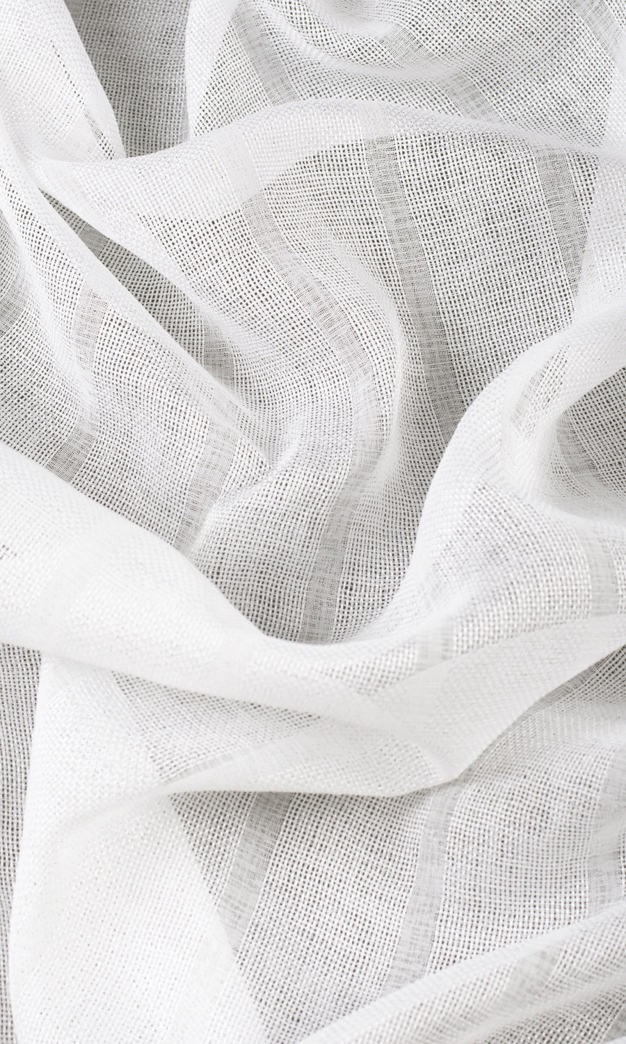 Textured Striped Sheer Made-to-Measure Roman Blinds (White)