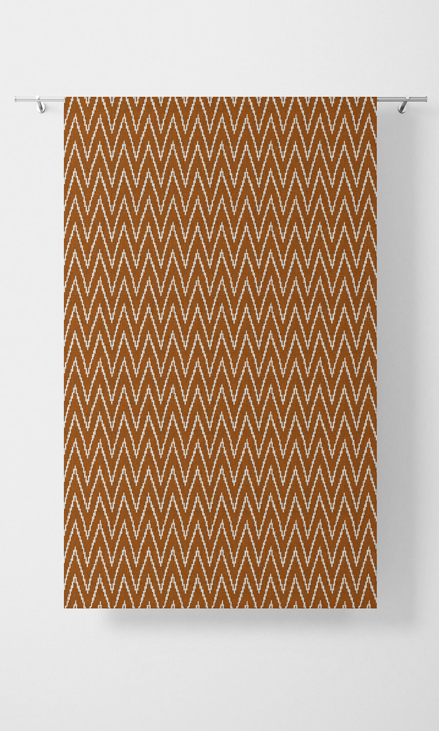 Chevron Print Home Textile Fabric Material Sample (Orange/ White)
