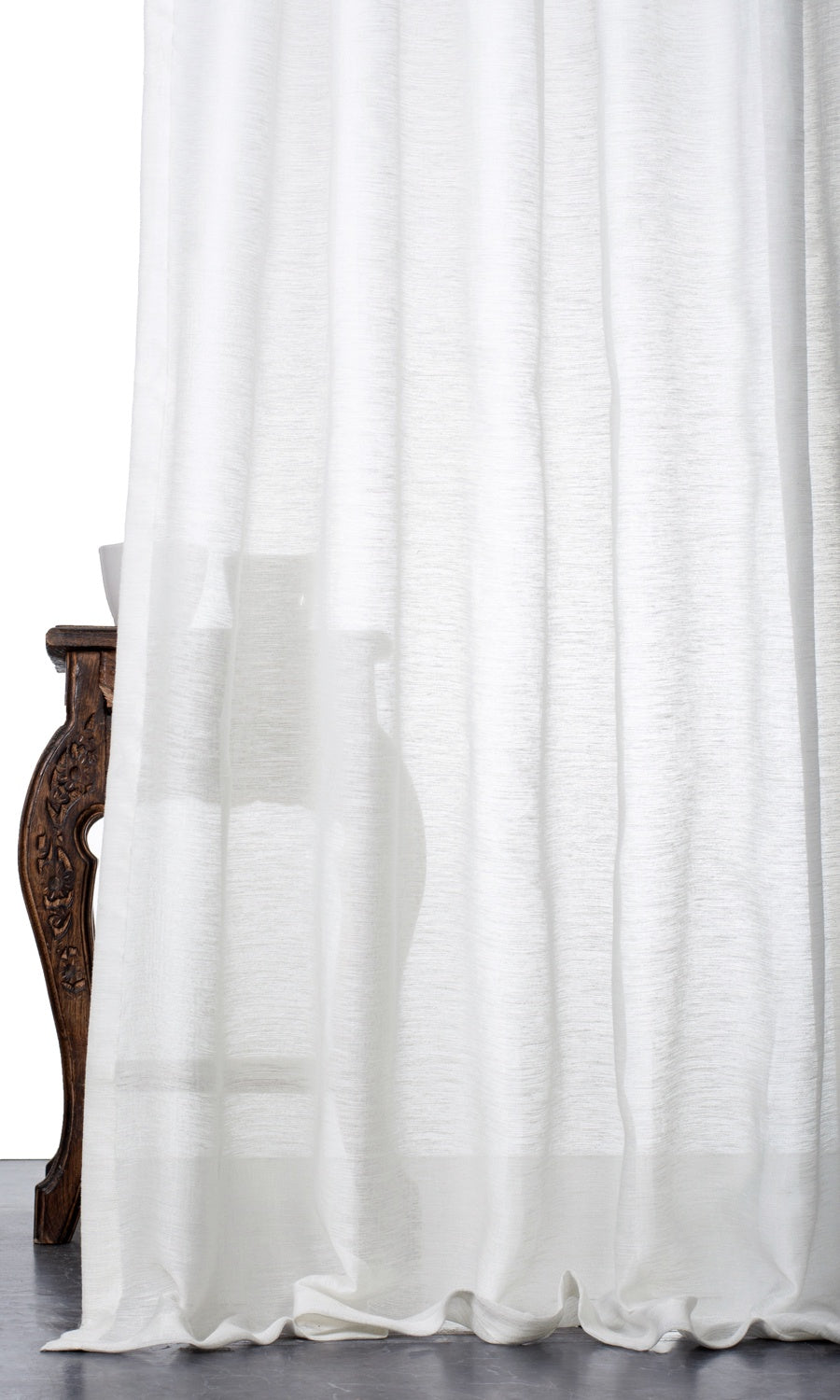 Plain Sheer Roman Blinds (White) Extra Long Short Wide