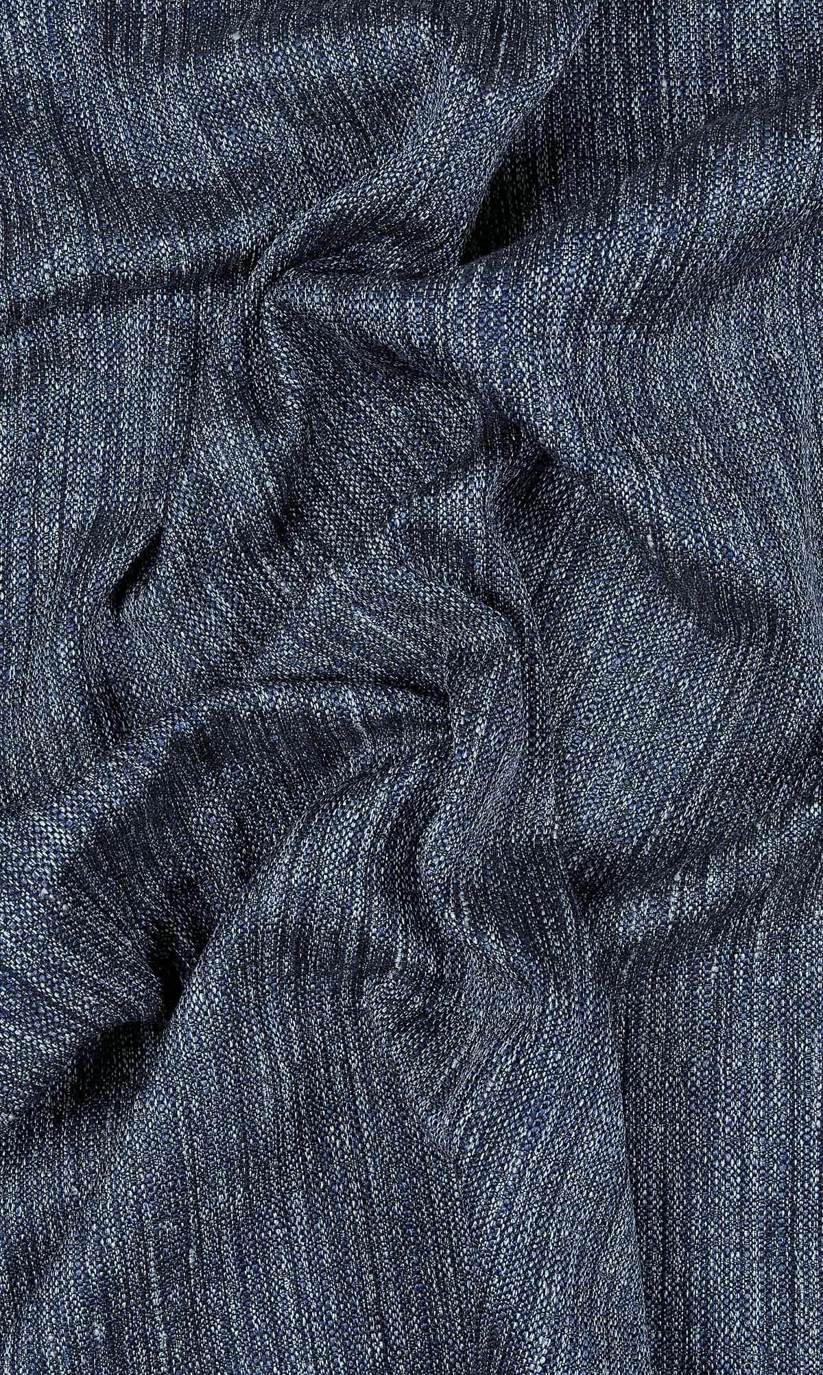 Textured Window Treatments Fabric By the Metre (Navy Blue)