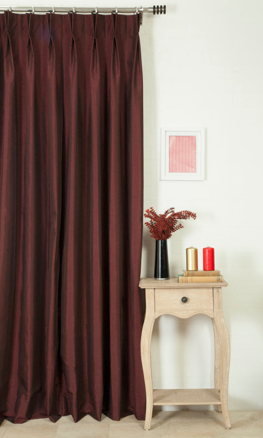 Faux Silk Blinds (Red)