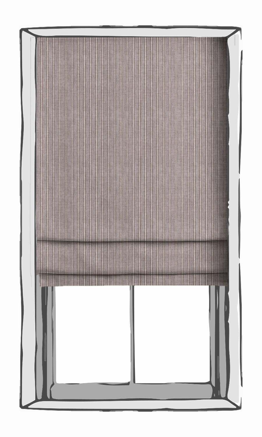Modern Striped Window Treatments Fabric Sample (Plum Purple)