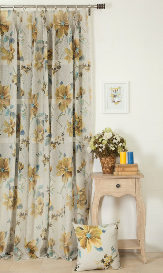 Sheer Fabric Blinds (Yellow)
