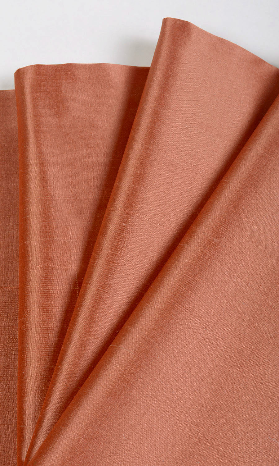 Shantung Silk Roman Shades (Orange) Extra Long Short Wide