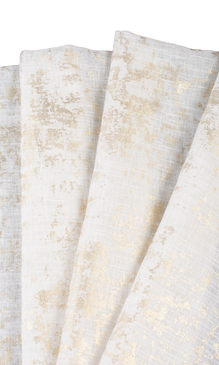 Textured Semi-Sheer Roman Blinds & Window Shades (Cream/ Golden)