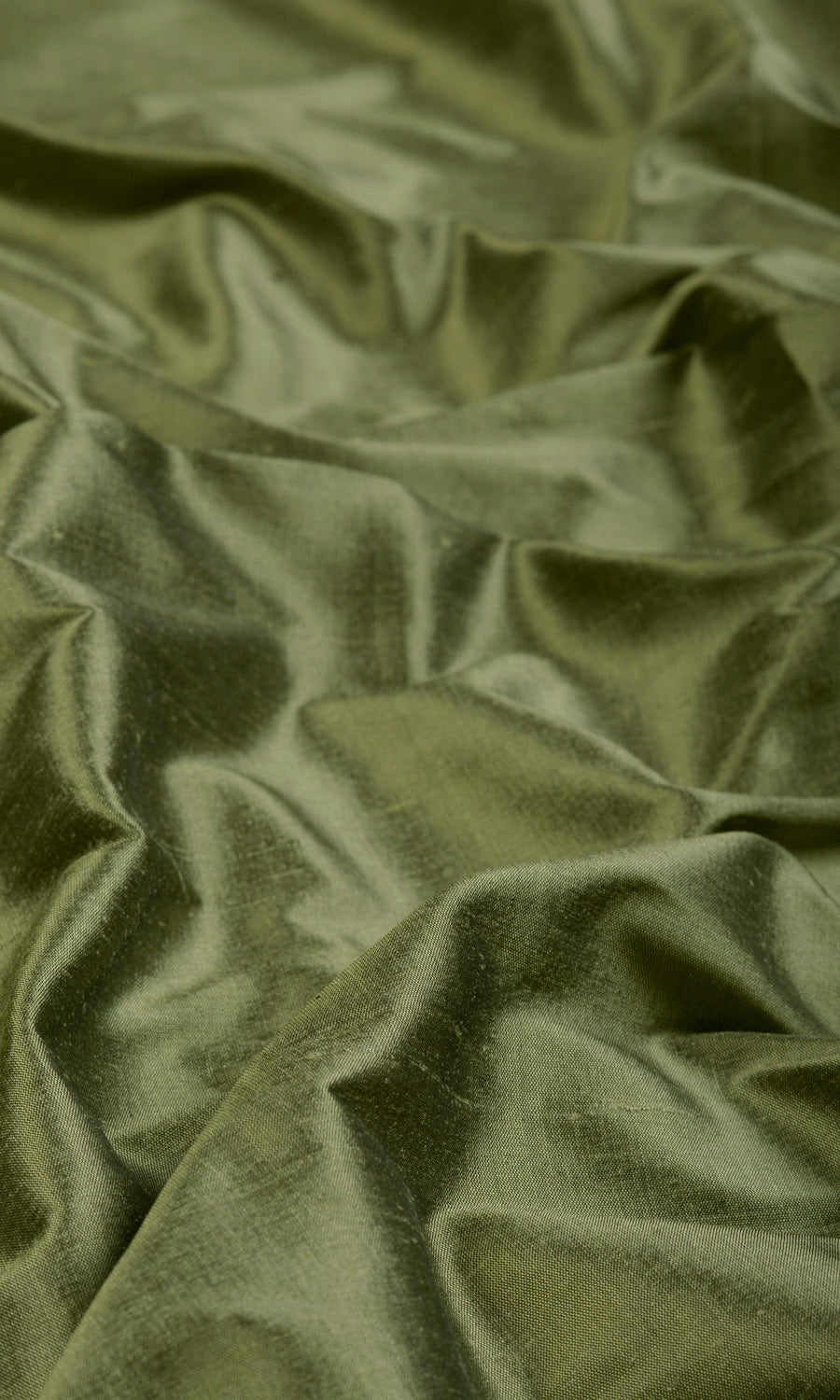 Shantung Silk Home Textile Fabric Material By the Metre (Olive Green)